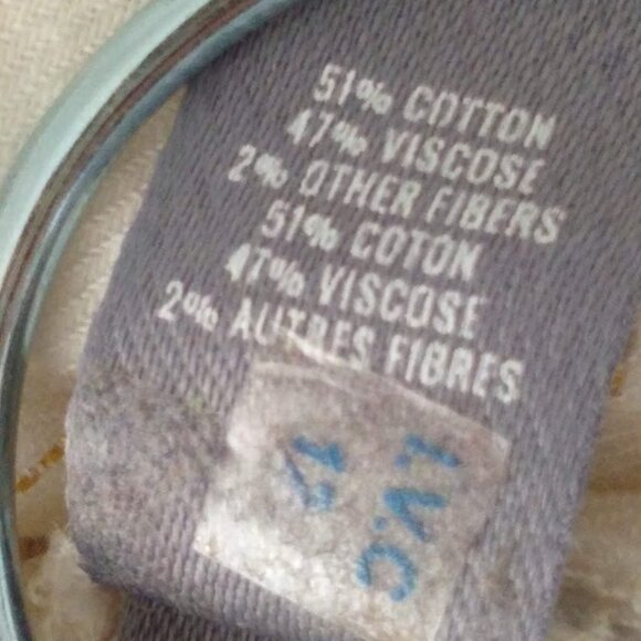 Aerie M popover tunic top shirt women's cream & metallic tinsel gold stripe - Picture 7 of 8